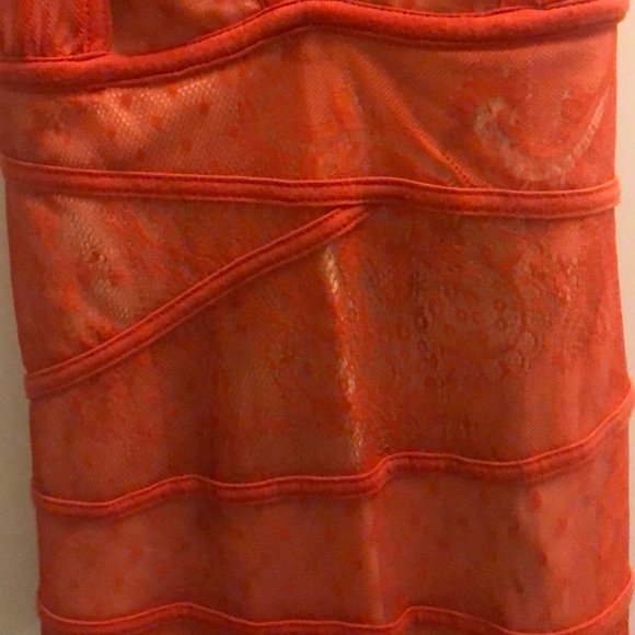 Bebe orange lace dress - Picture 3 of 5